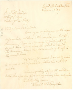 Letter from E. A Mclaughlin to W. E. B. Du Bois