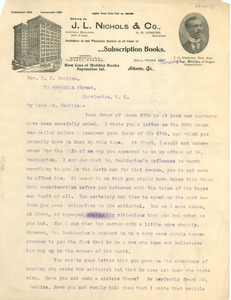 Letter from J. Max Barber to D.J. Jenkins