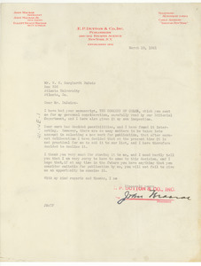 Letter from John MacRae to W. E. B. Du Bois