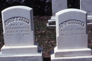 Lyme (New Hampshire) gravestone: Perry, Lydia and Churchill, D.C.