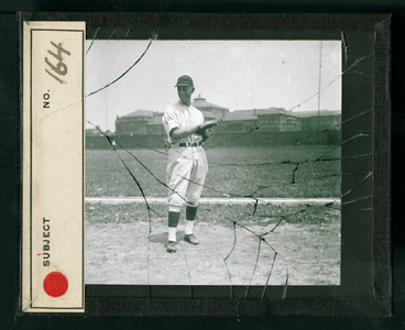 Leslie Mann Baseball Lantern Slide, No. 164