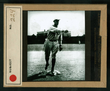 Leslie Mann Baseball Lantern Slide, No. 224