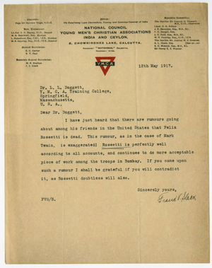 Letter from Frank V Slack to Laurence L. Doggett (May 12, 1917)