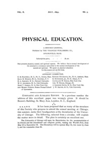 Physical Education, July, 1893