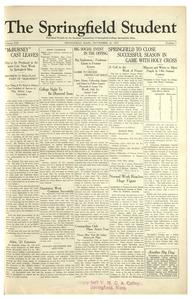 The Springfield Student (vol. 13, no. 07), Nov. 10, 1922