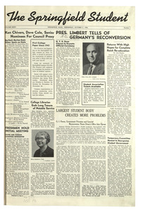 The Springfield Student (vol. 34, no. 01) October 2, 1946