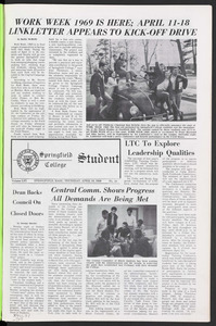 The Springfield Student (vol. 56, no. 21) Apr. 10, 1969