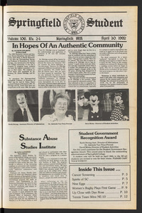The Springfield Student (vol. 106, no. 24) Apr. 30, 1992
