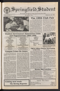 The Springfield Student (vol. 109, no. 3) Sept. 22, 1994