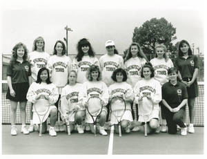 Team Photo of Springfield College Women's Tennis Team, 1992
