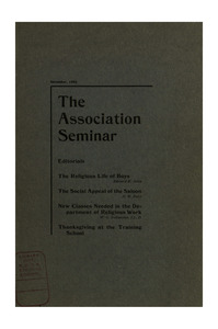 The Association Seminar (vol. 11 no. 3), December, 1902