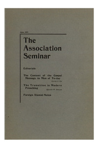 The Association Seminar (vol. 15 no. 9), June, 1907