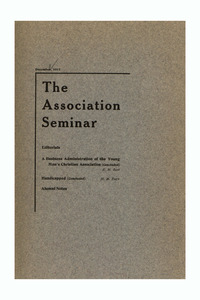 The Association Seminar (vol. 20 no. 3), December 1911