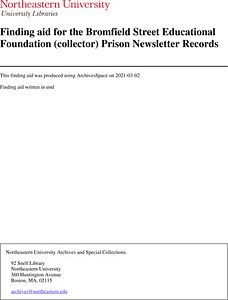 Finding aid for the Bromfield Street Educational Foundation (collector) Prison Newsletter Records