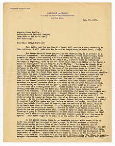 Letter from Gardner Jackson to Margaret S. Huntley, December 17, 1929