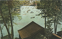 Canoeing on the Charles at Auburndale, Mass.