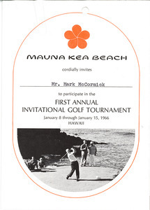 Mauna Kea Beach tournament invitation