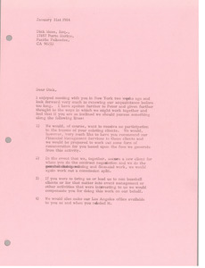 Letter from Mark H. McCormack to Dick Moss