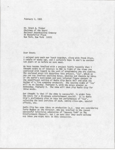 Letter from Mark H. McCormack to Grant A. Tinker