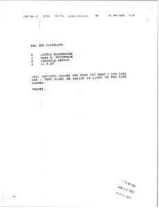 Fax from Mark H. McCormack to Laurie Roggenburk