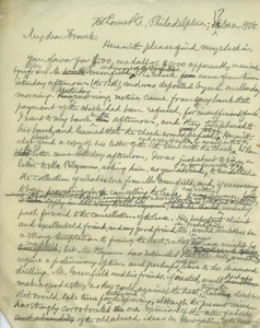 Letter from Benjamin Smith Lyman to Frank Lyman