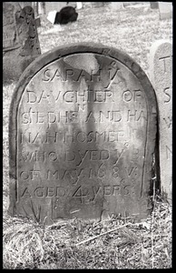 Gravestone of Sarah Hosmer (1685), Ancient Burying Ground