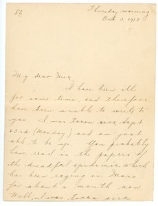 Letter from Letitia Crane to Frank F. Newth