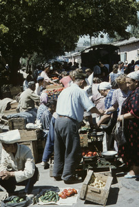 Crowds at a market