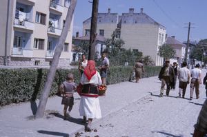 Strolling by new flats