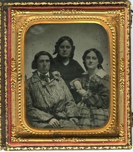 Aaron, Hannah (Cornelia), and Emily Scott: triple studio portrait of siblings