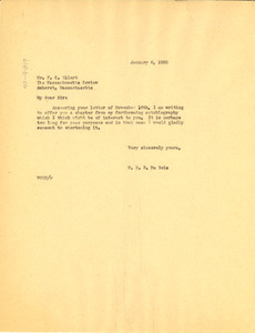 Letter from W. E. B. Du Bois to Massachusetts Review