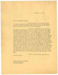 Memorandum from W. E. B. Du Bois to Atlanta University