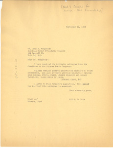 Letter from W. E. B. Du Bois to National Council of American-Soviet Friendship