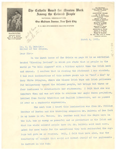 Letter from D. J. Bustin to W. E. B. Du Bois