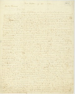 Letter from Erasmus Darwin Hudson to Martha Hudson