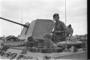 Australians on Armored Personnel Carriers at Bao Tri.