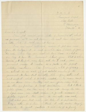 Letter from John W. Jefferson to Laurence L. Doggett (December 30, 1918)