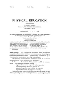 Physical Education, May, 1893