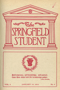 The Springfield Student (vol. 2, no. 4), January 15, 1912