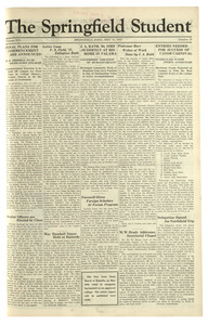 The Springfield Student (vol. 19, no. 29) May 31, 1929