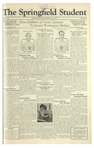 The Springfield Student (vol. 20, no. 16) February 21, 1930