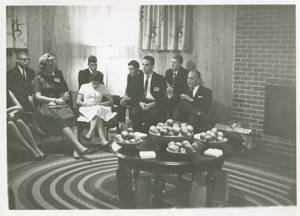 President Olds Entertains Freshmen (Fall 1963)
