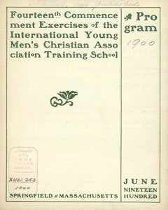Springfield College Commencement Program (1900)