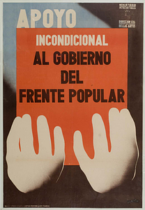 Apoyo incondicional al gobierno del frente popular.