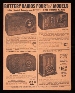 Fall and winter 1938-39 catalogue, Standard Auto & Radio Co., 2115 So. Michigan Ave., Chicago, Illinois