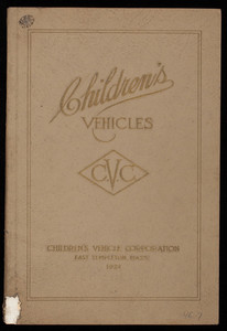 Children's vehicles, Children's Vehicle Corporation, East Templeton, Mass.