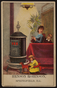 Trade card for the Round Oak Stove, P.D. Beckwith, Dowagiac, Michigan, undated