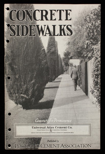 Concrete sidewalks, published by Portland Cement Association, Chicago, Illinois