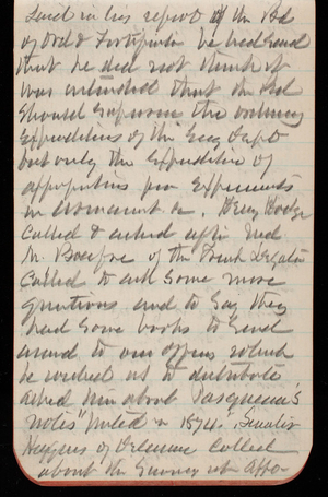 Thomas Lincoln Casey Notebook, September 1889-November 1889, 58, said in his report of the Bd of Ordinance