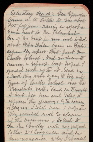 Thomas Lincoln Casey Notebook, November 1888-January 1889, 51, Saturday Dec 15.